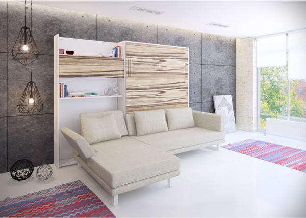 Canapé-lit armoire blanc