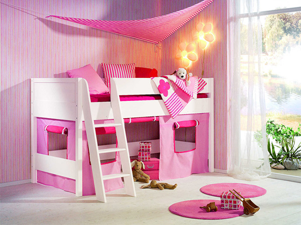 Lit mezzanine pour fille