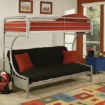 Lit superposé en aluminium pour enfants avec canapé