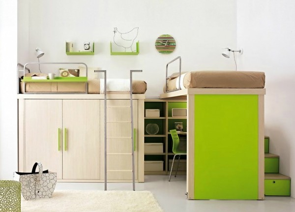 Lit mezzanine pour deux enfants