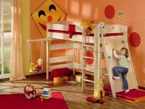 Loft lit enfant avec complexe sportif