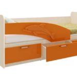 Lit dauphin avec tiroirs