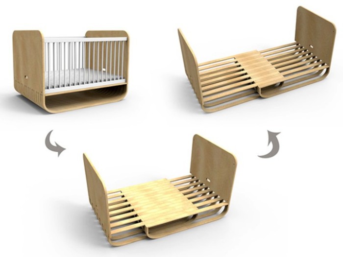 Lit transformable qui grandit avec votre bébé