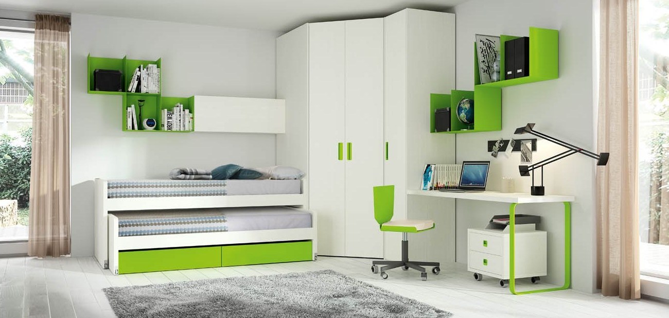 Lit superposé à l'intérieur