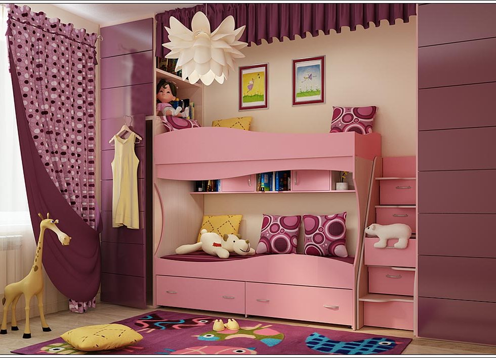 Lits superposés pour filles