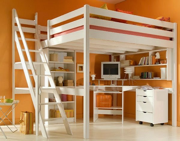 Mezzanine lit double