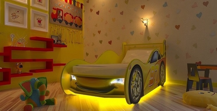 Bel éclairage pour le lit