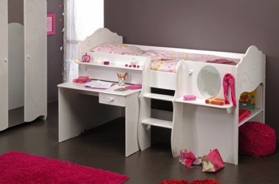 Lit mezzanine pour fille