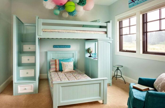 Lit mezzanine pour deux enfants