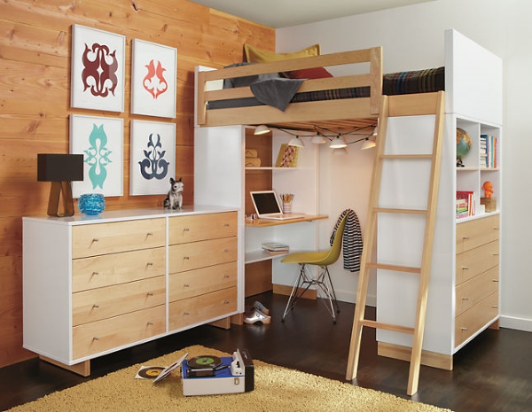 Lit mezzanine pour adolescents