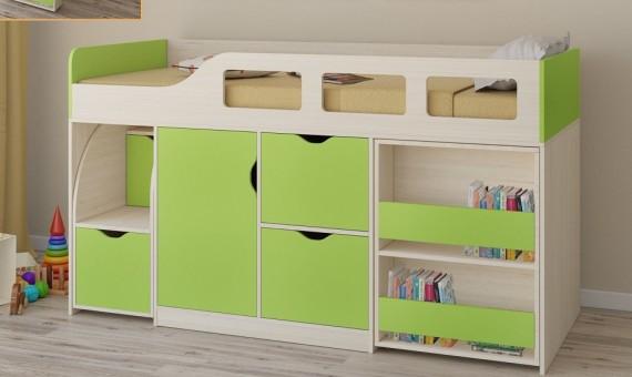 Lit mezzanine avec modules gigognes