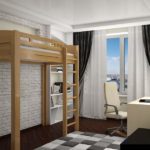 Lit mezzanine style loft