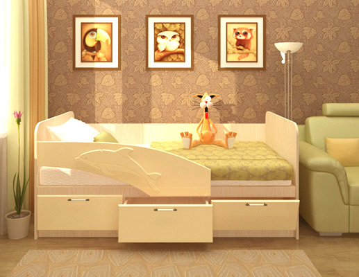 Lit de dauphin à l'intérieur de la pépinière