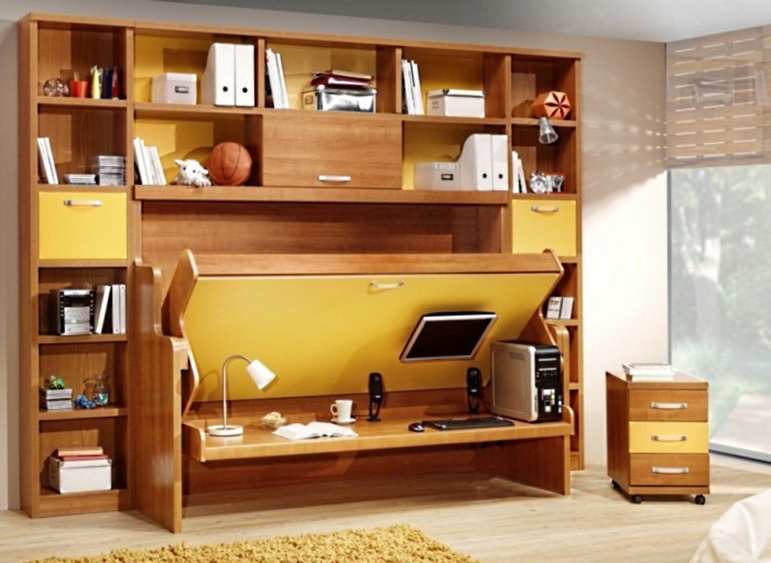 Lit transformateur 3 en 1 pour chambre d'ado