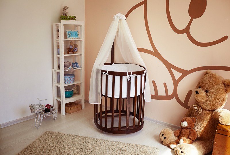 Transformateur de lit rond à l'intérieur