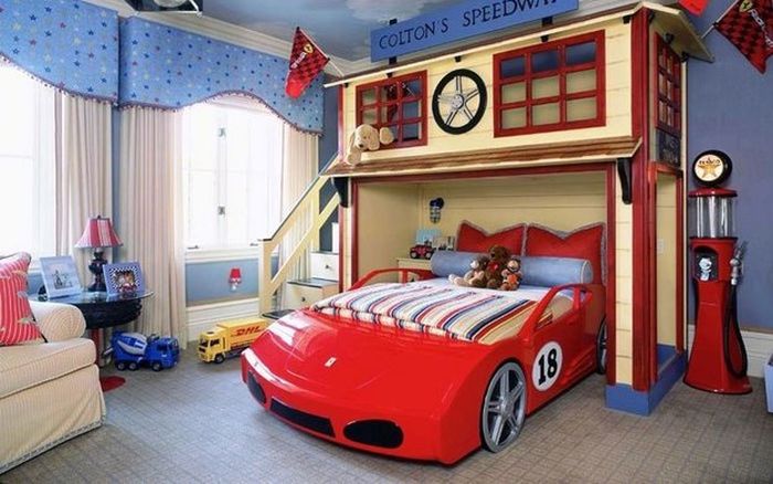 Le design original de la chambre des enfants