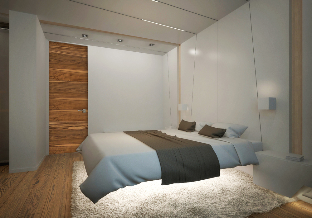 Lit flottant avec éclairage