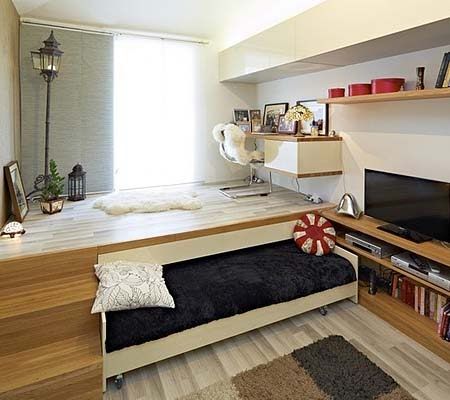 Podium extensible sur le lit