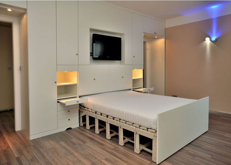 Armoire avec lit gigogne