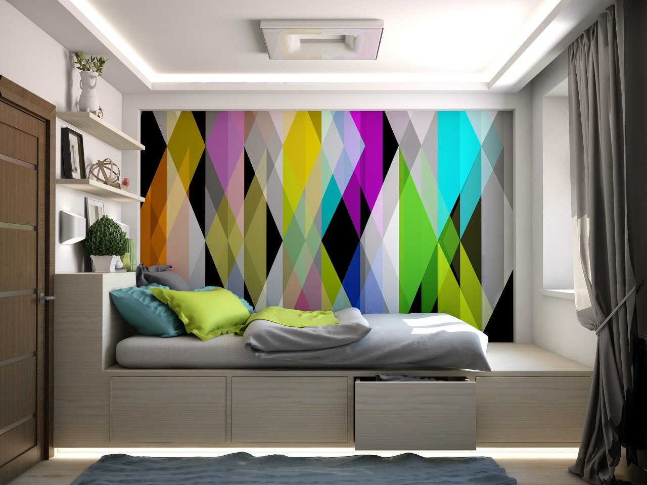 Accents lumineux dans la chambre