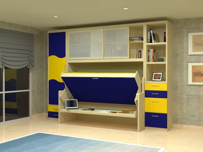 Lit armoire lumineux