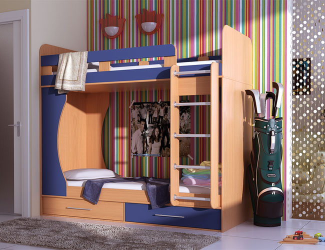 Modèle de lit avec tiroirs