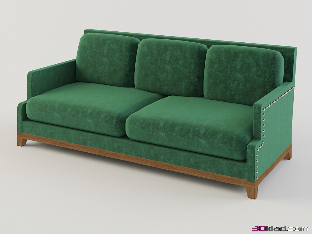 Canapé vert velours
