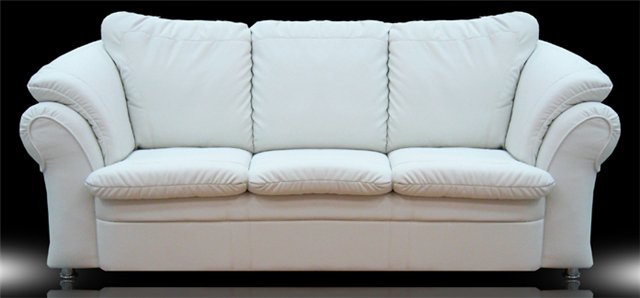 Canapé en cuir blanc