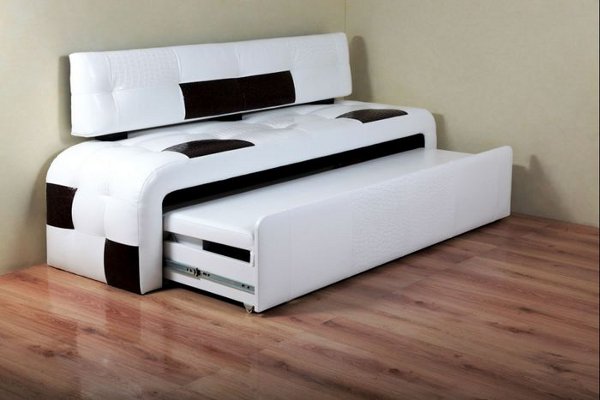 Canapé lit noir et blanc