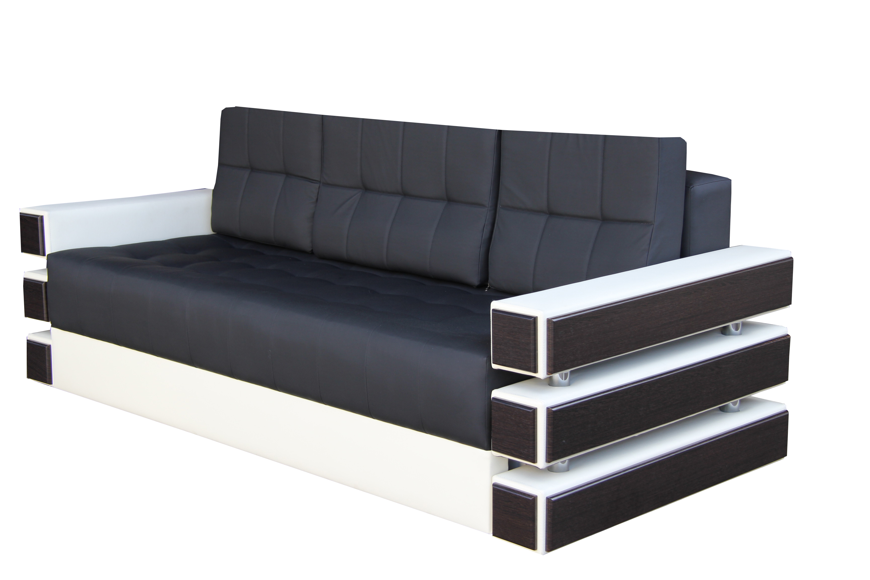 Canapé noir et blanc