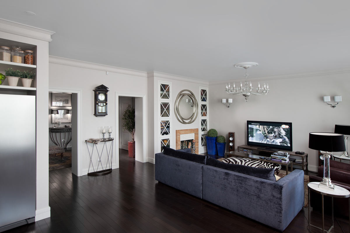 Conception d'un salon avec une télévision