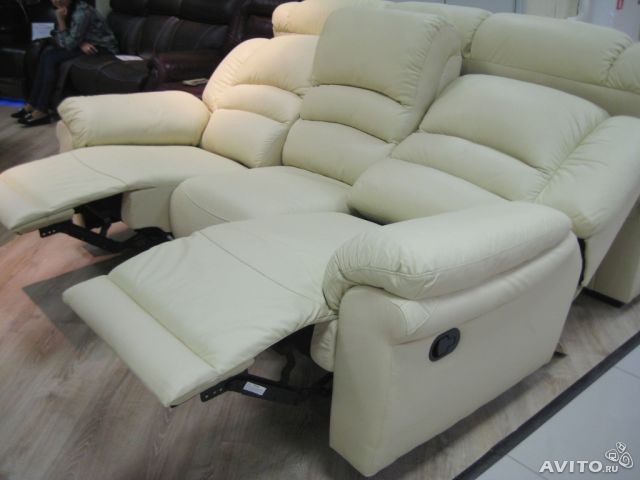 Canapé en cuir, dossier