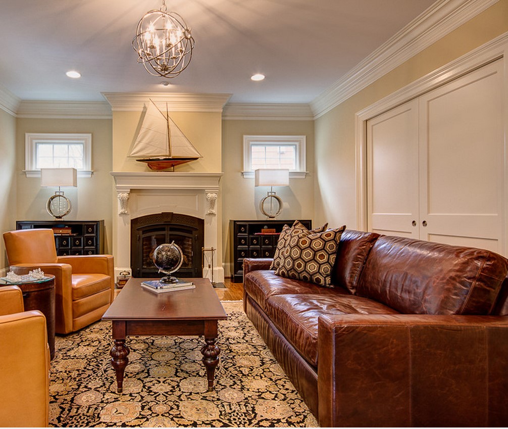 Canapé en cuir délavé