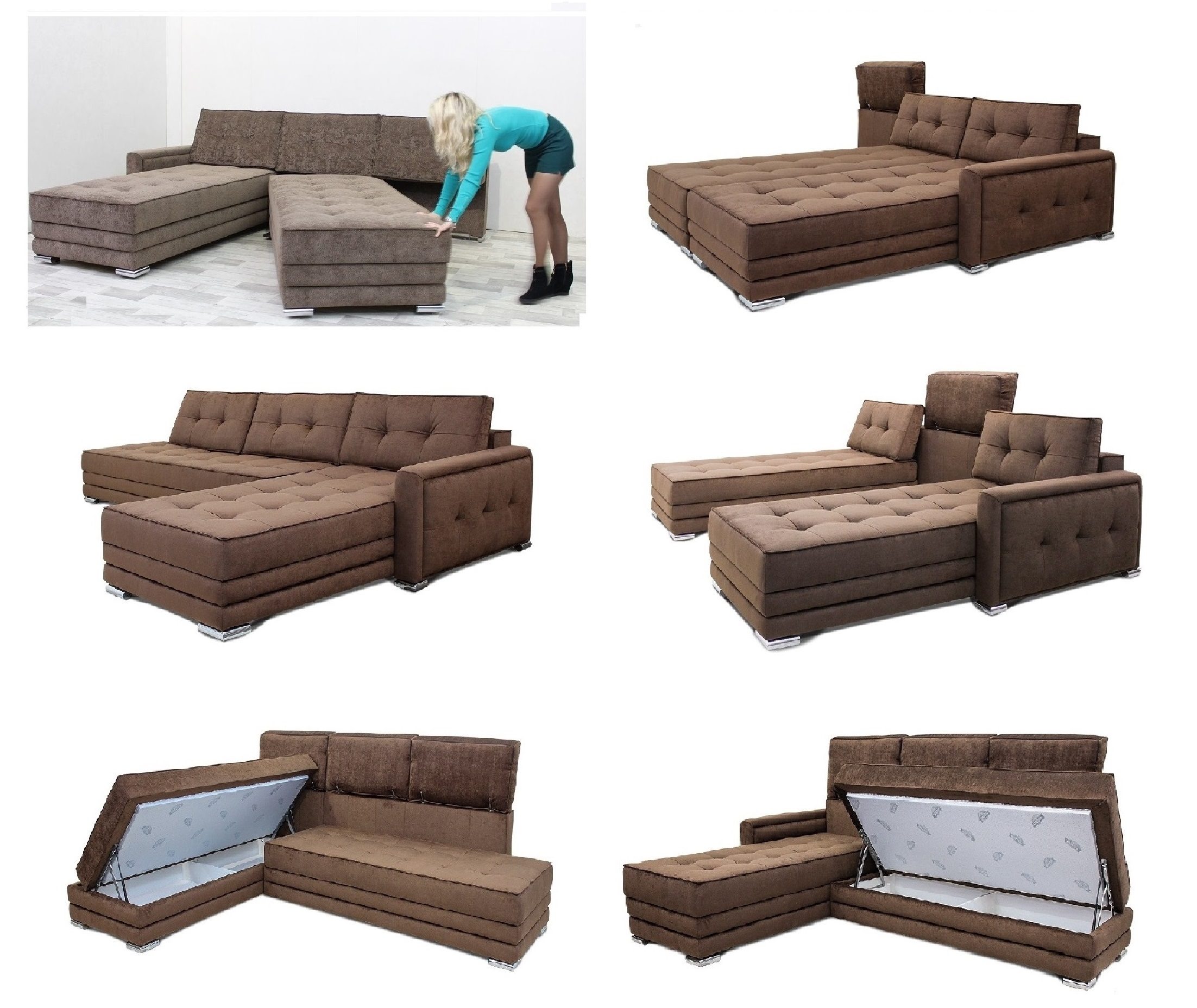 Canapé modulable avec unité rotative