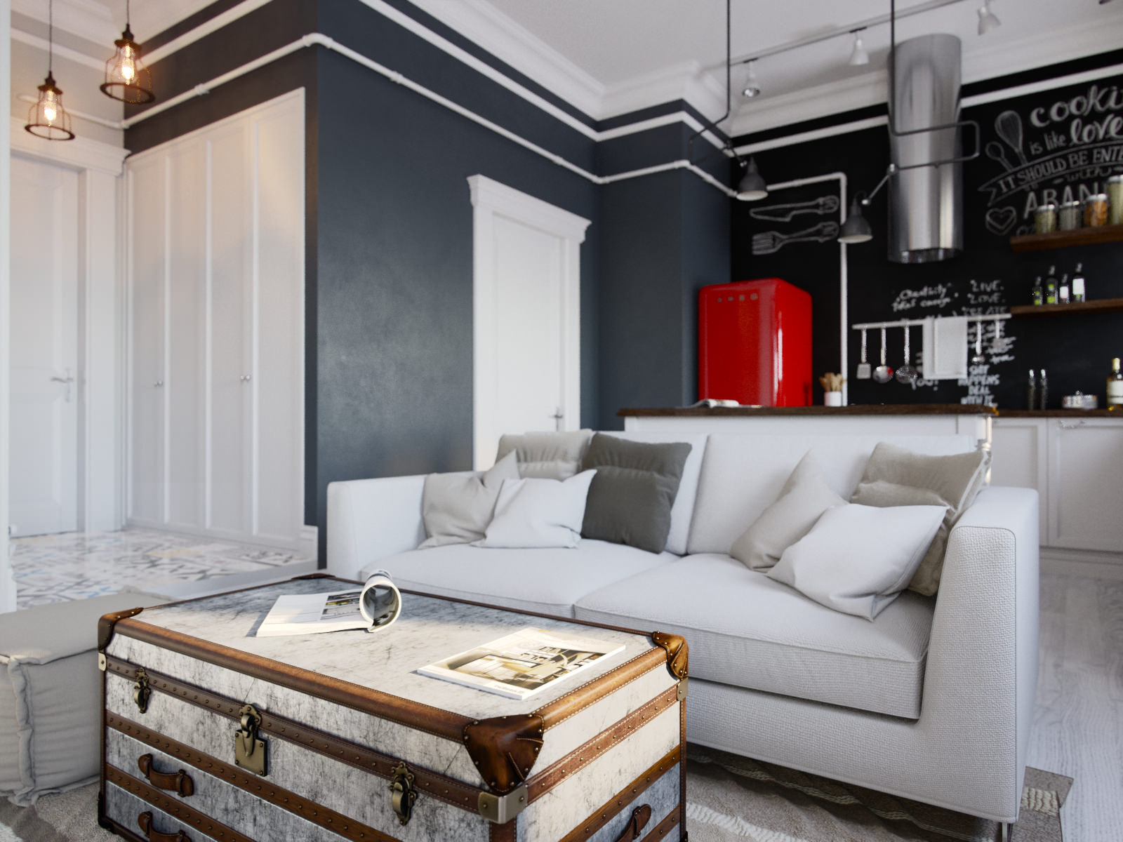 Coussins sur le canapé