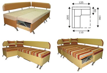 Dimensions du coin avec un couchage