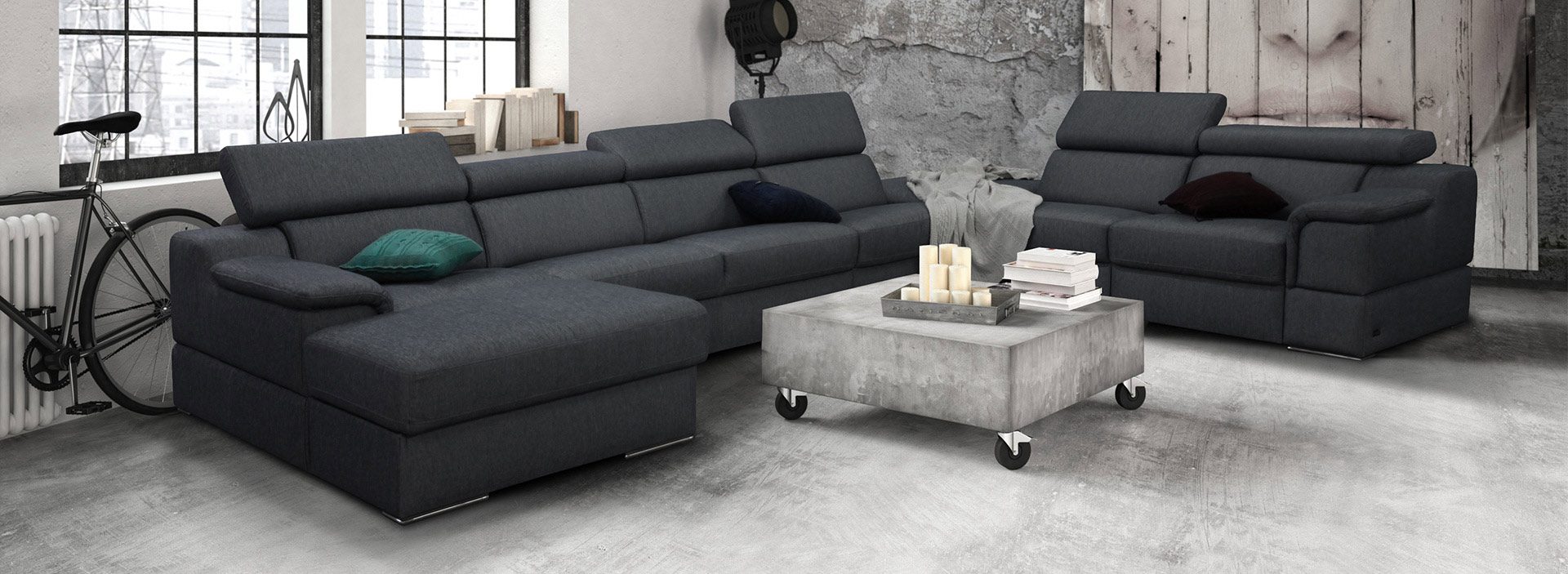 Canapé modulable gris