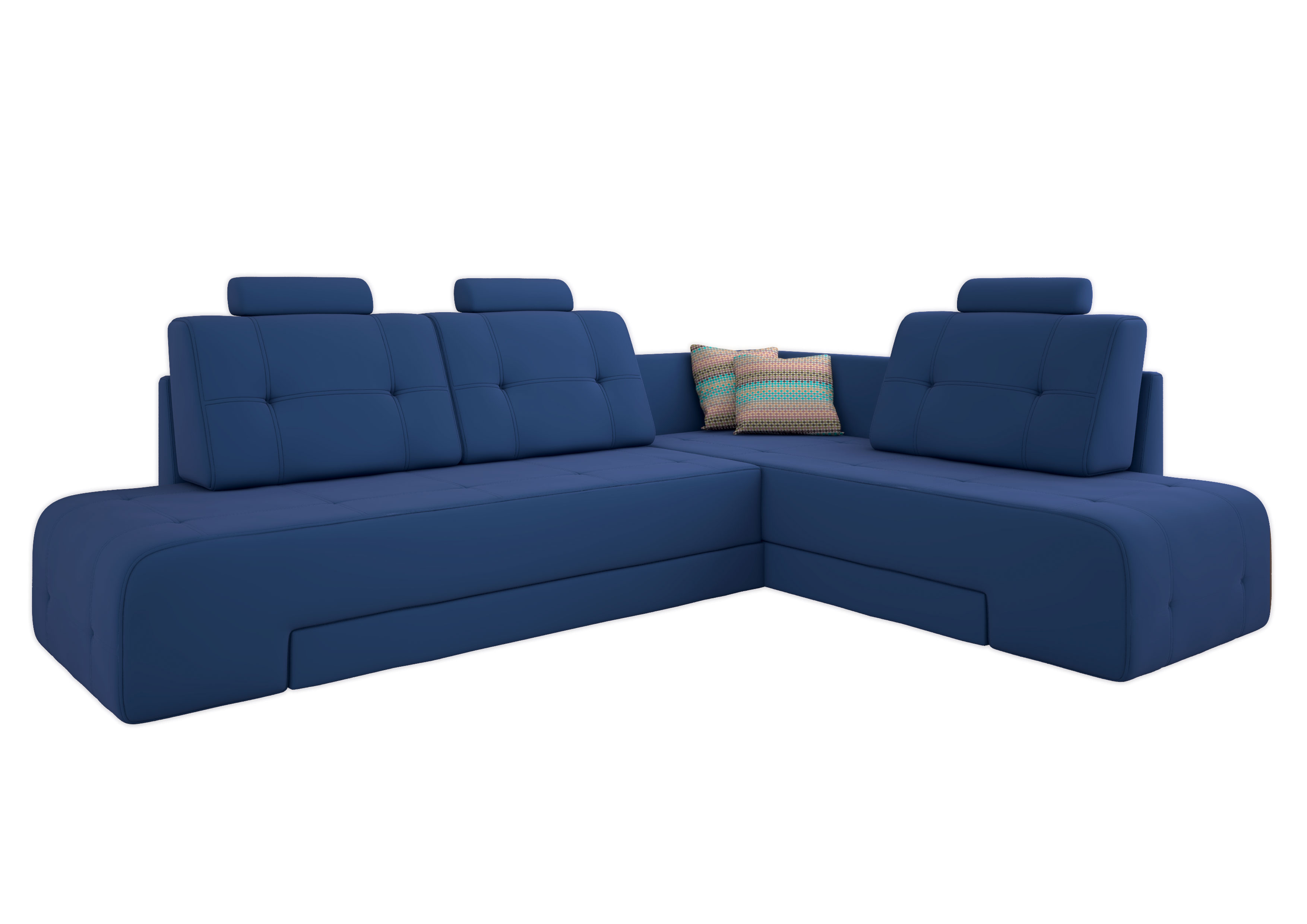 Canapé d'angle bleu