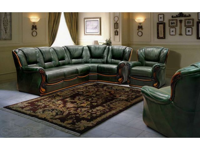 Canapé d'angle vert foncé