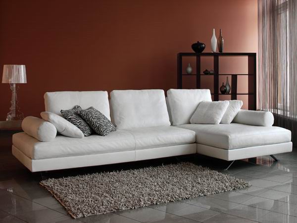 Canapé d'angle blanc