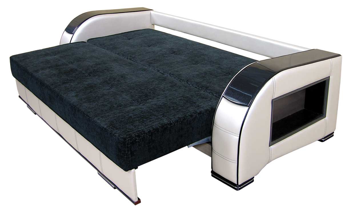 Canapé noir et blanc