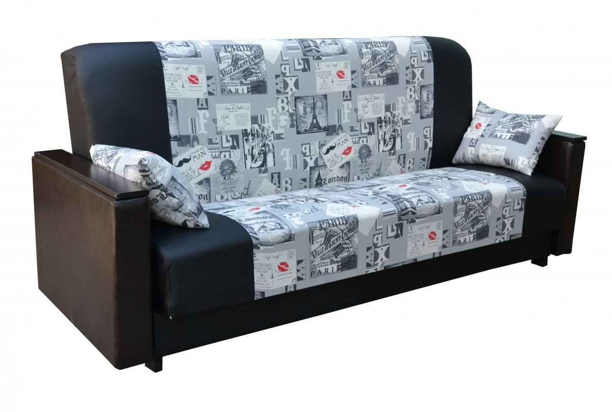 Canapé noir avec inserts