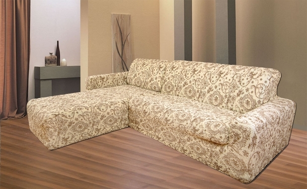 Eurocover pour un canapé d'angle avec plinthe à gauche