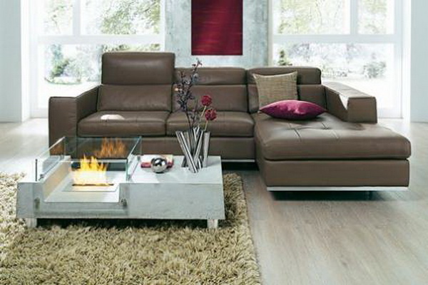 Intérieur avec construction angulaire