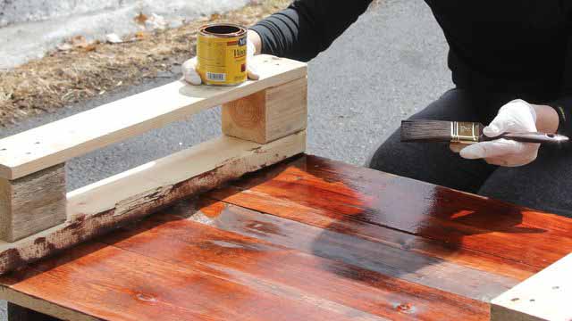 Les palettes sont peintes