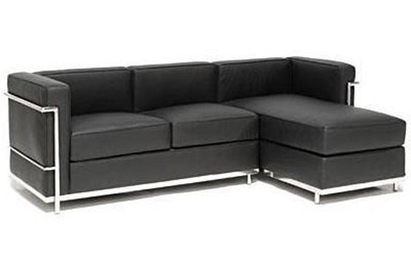 Canapé droit avec pouf