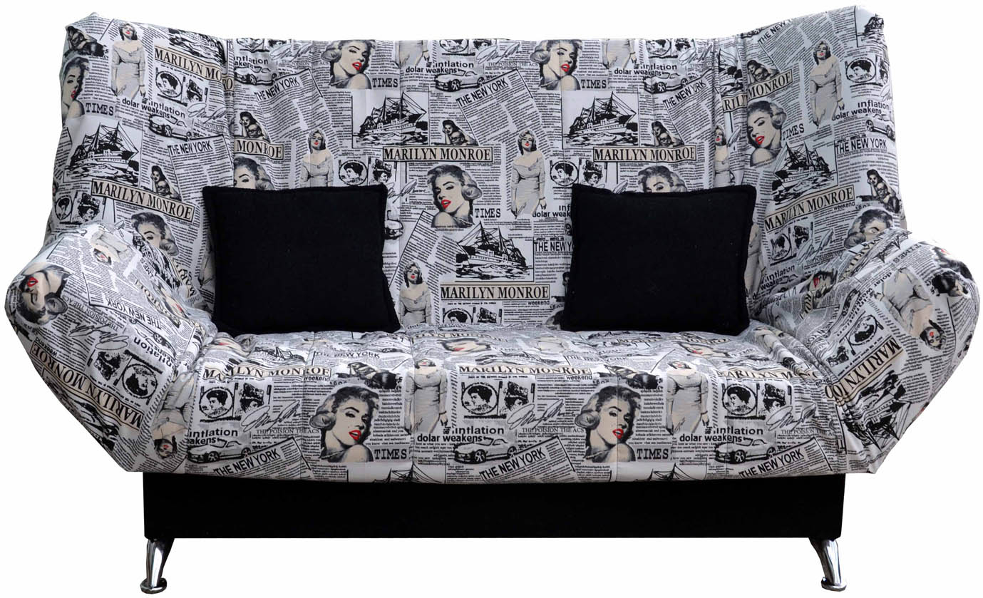 Canapé droit avec coussins