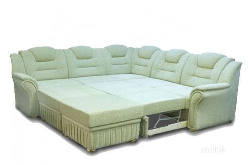 Canapé d'angle déplié