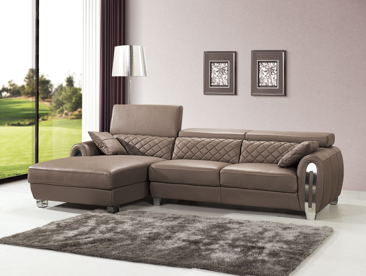 Canapé d'angle gris