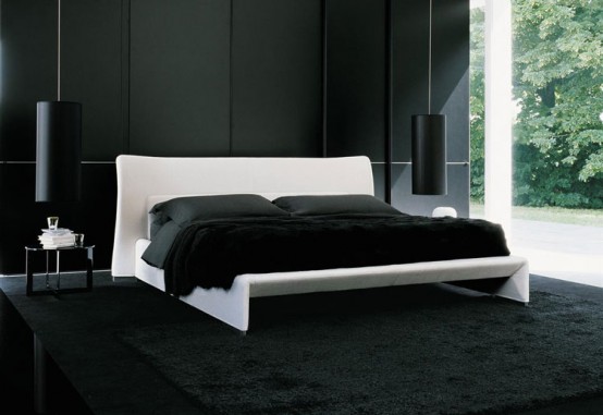 Design de lit moderne noir